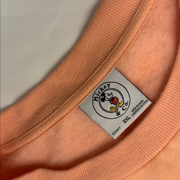 Disney Peach Mickey Mouse Crewneck - Picture 2 of 4